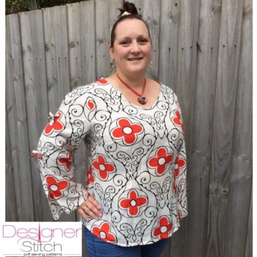 Bridget Long Sleeve Top Sewing Pattern (PDF) - Designer Stitch