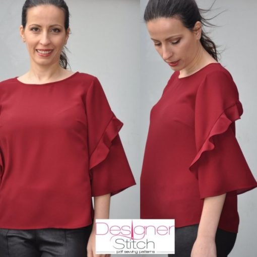 Bridget Short Sleeve Top Sewing Pattern (PDF) - Designer Stitch