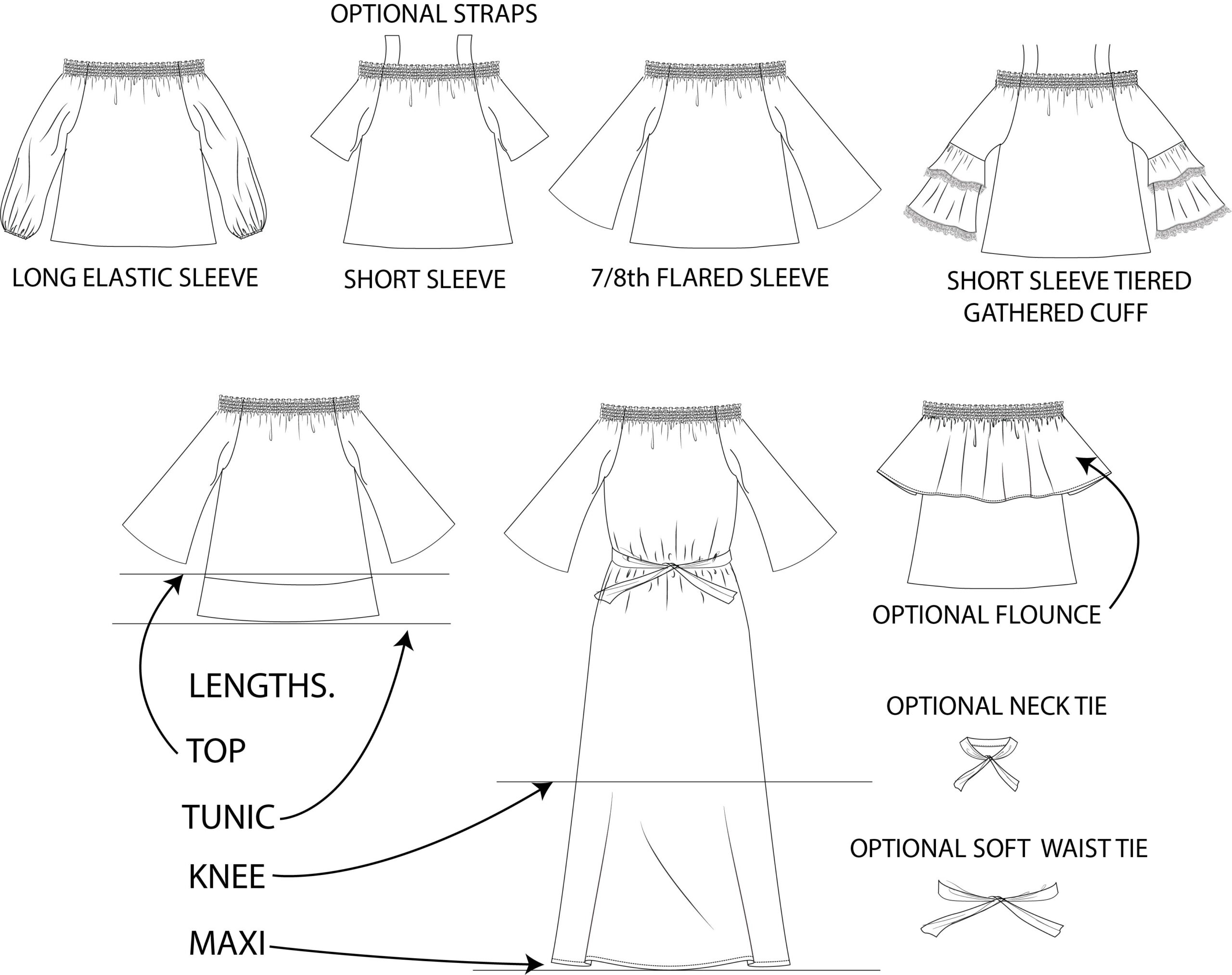 Eleni Top Tunic Dress Sewing Pattern (PDF) - Image 30