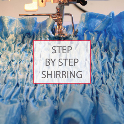 step by step shirring - Designer Stitch