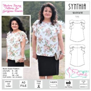 Synthia Ruffled Top Sewing Pattern (PDF) - Designer Stitch