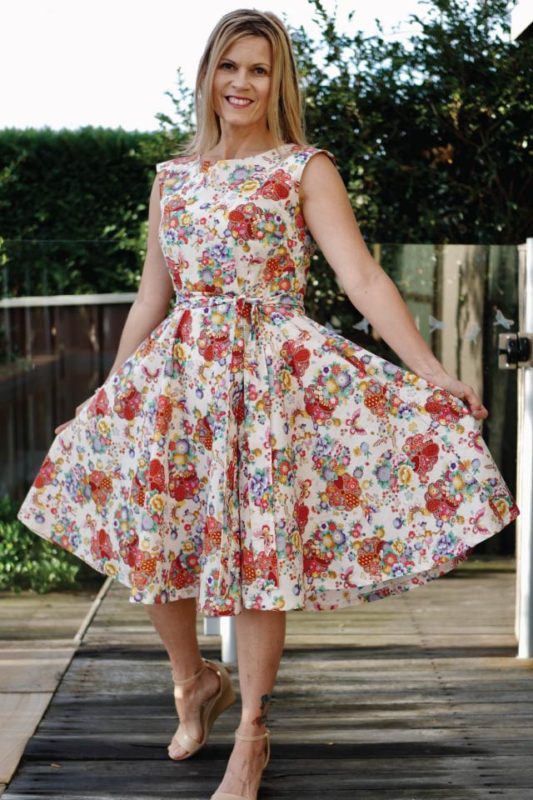 Kate Vintage Tea Dress Sewing Pattern (PDF) - Designer Stitch
