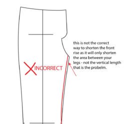 How to Shorten Your Front Rise - Designer Stitch