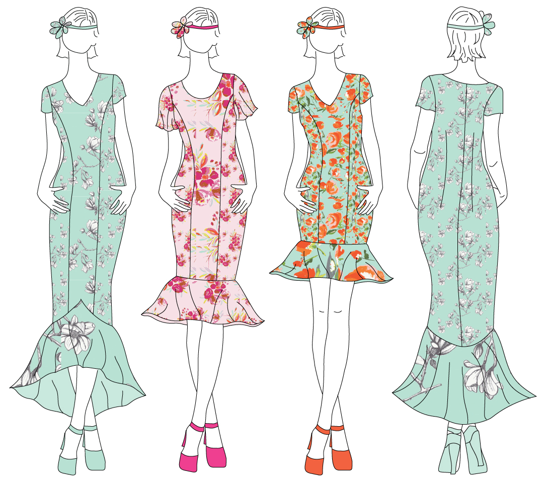 pattern fashion dress