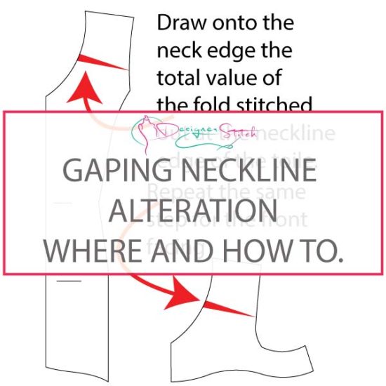 gaping neck how to alter pattern Designer Stitch