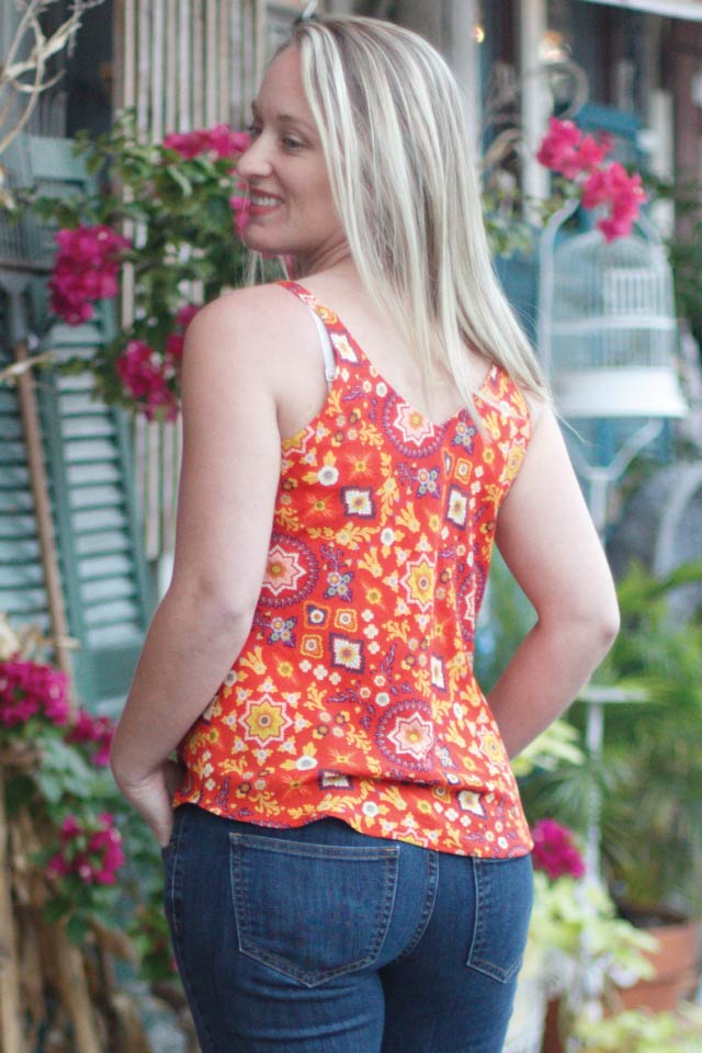 Scoop Neck Cami Top PDF Sewing Pattern Slip Shirt with