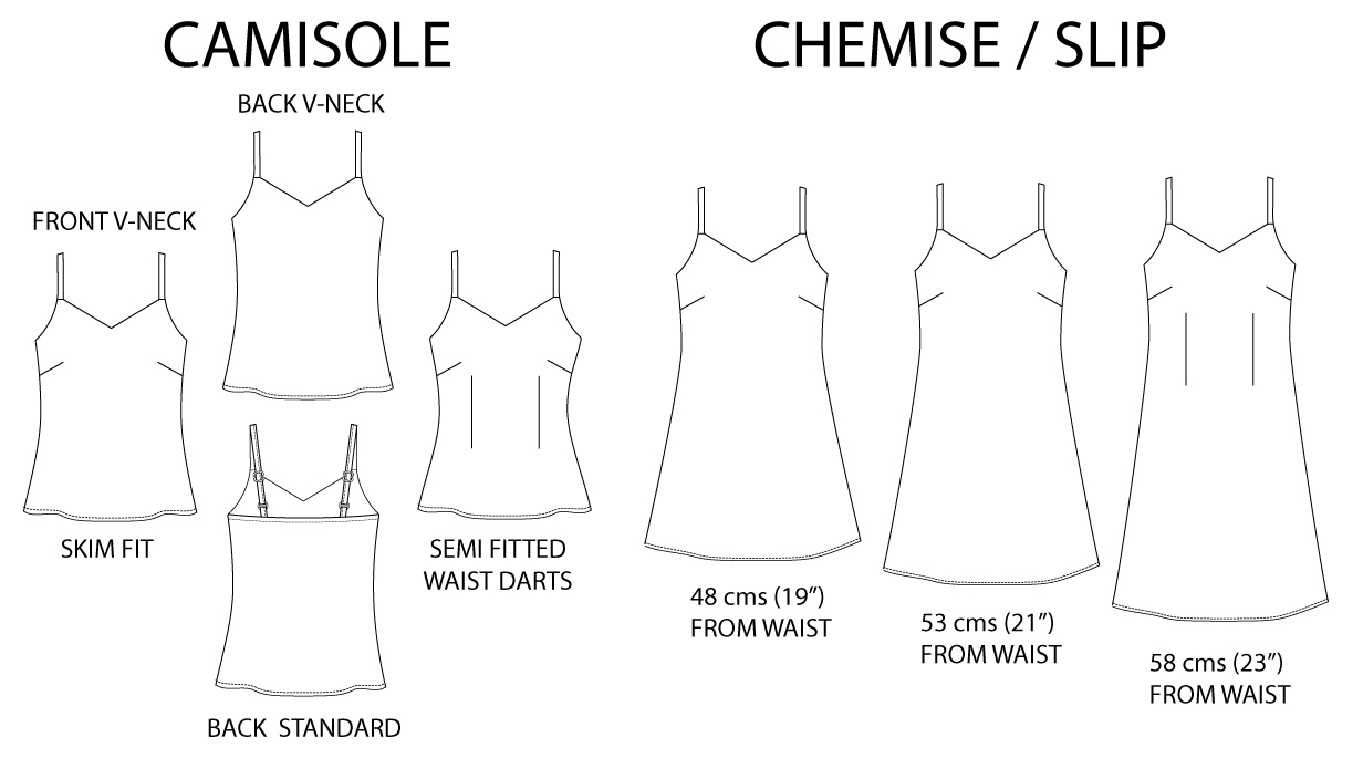 Raven Cami Chemise Slip Dress Sewing Pattern (PDF) - Designer Stitch