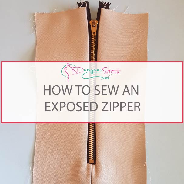How to:} Sew an Exposed Zipper (with a seam) - Pattern Runway  Tutorial de  costura, Moldes de costura, Iniciantes na costura