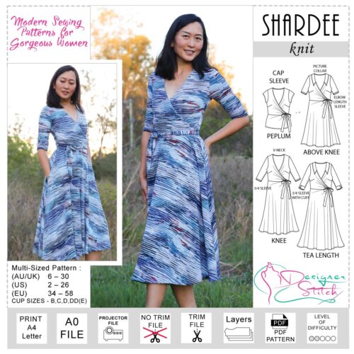 Cherish Wrap Dress Sewing Pattern (PDF) - Designer Stitch