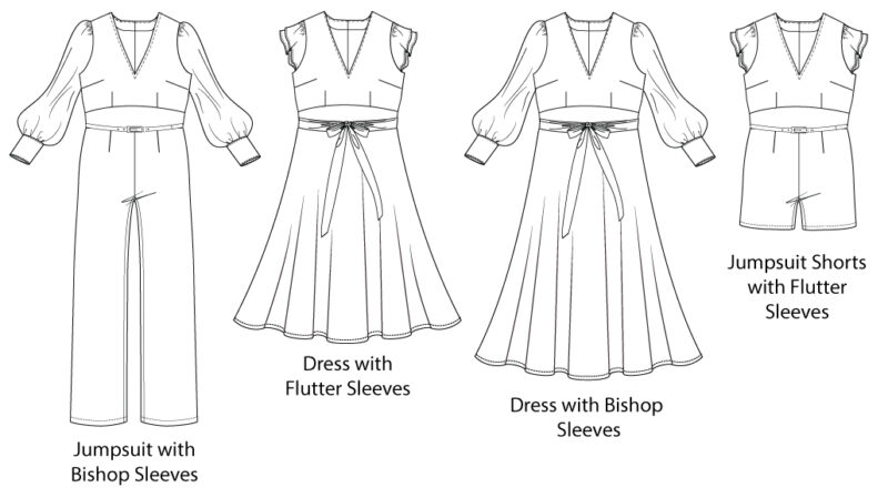 Monique Jumpsuit Dress Sewing Pattern (PDF) - Designer Stitch