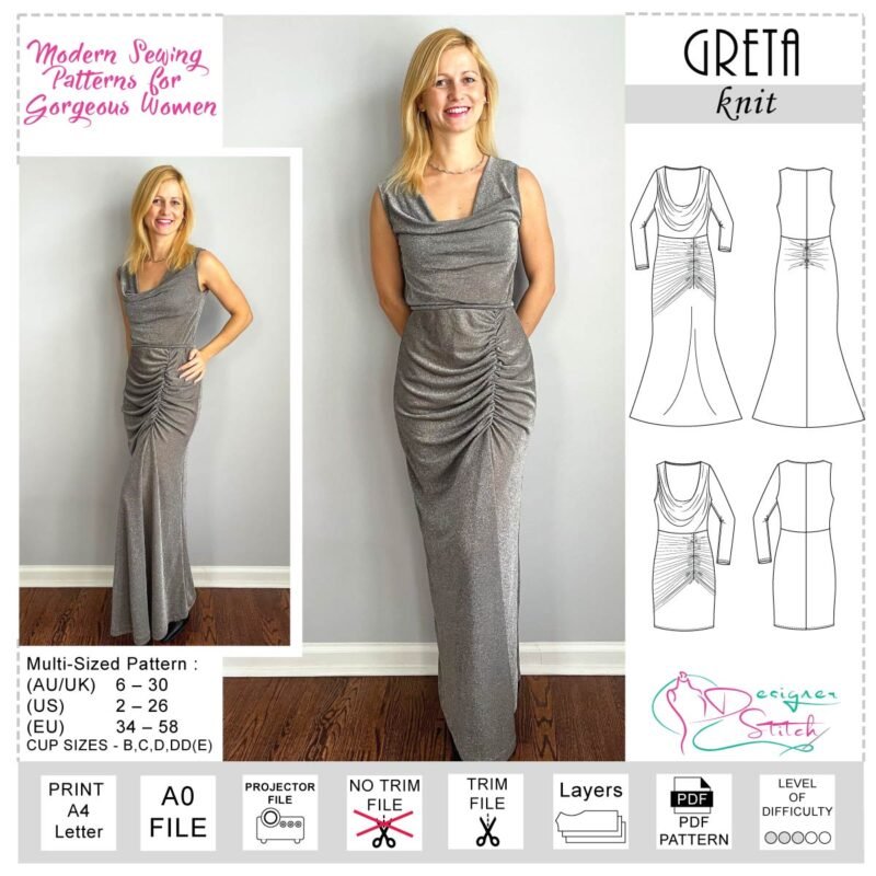 Greta Dress Sewing Pattern (PDF) - Designer Stitch