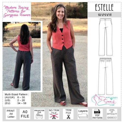 Estelle Pants Sewing Pattern (PDF)