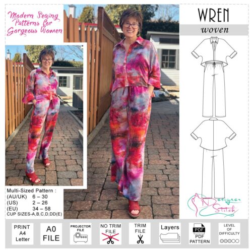 Wren Shirt and Pants Sewing Pattern (PDF)